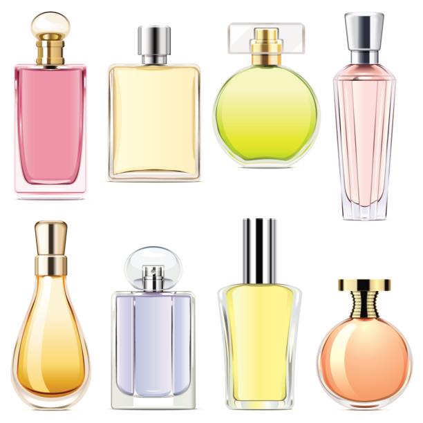 Vektorske ikone parfema izolirane na bijeloj pozadini